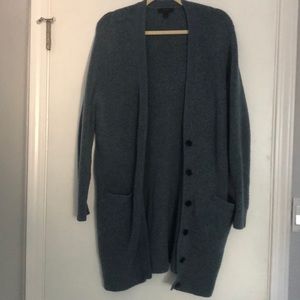 J Crew Long Wool Cardigan